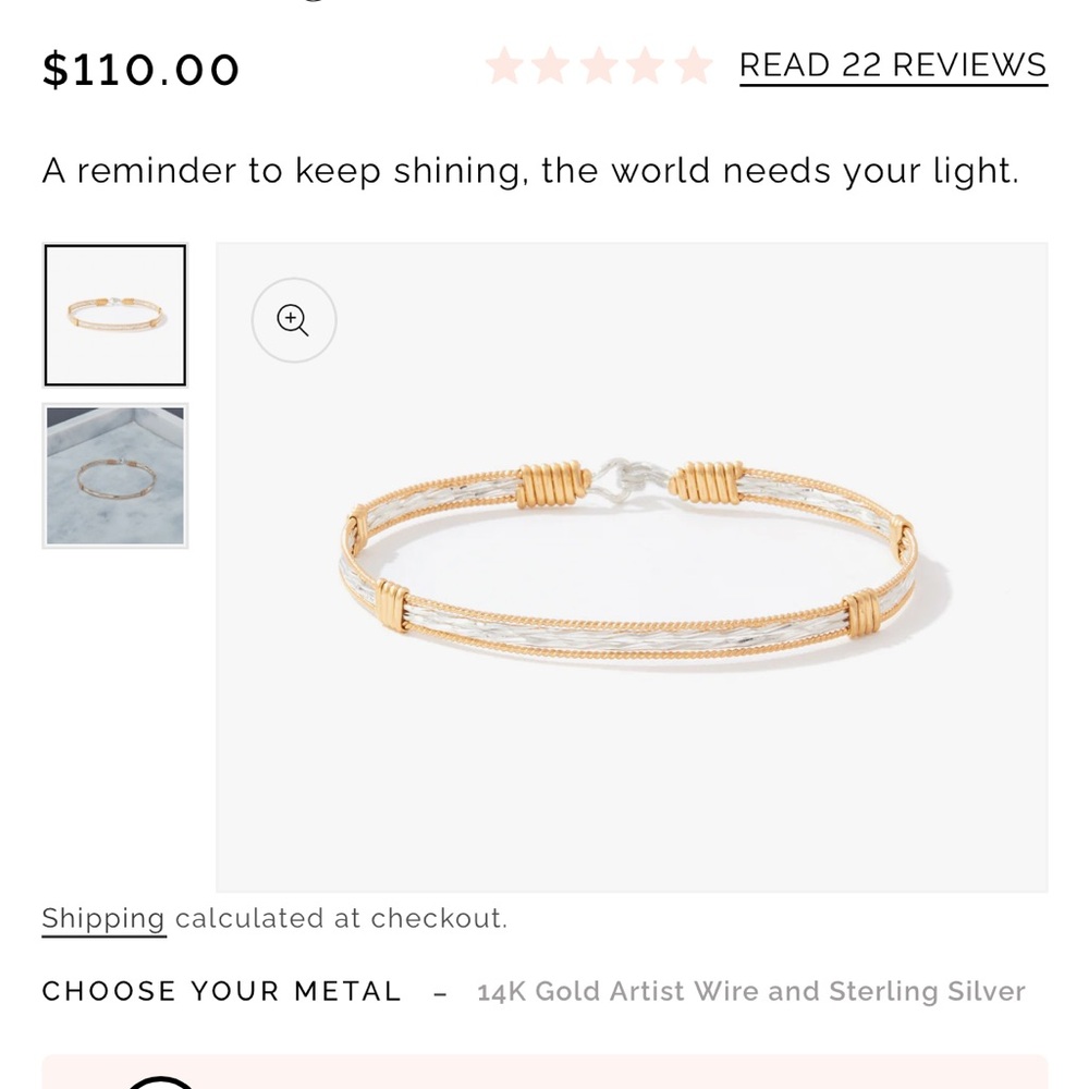 Two-Tone Gold and Silver Wire Wrap Bracelet by